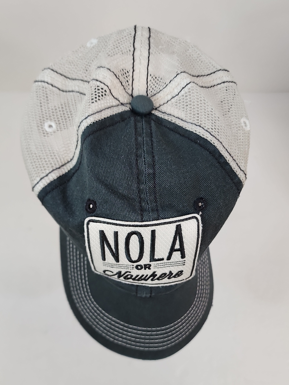 Sarah Ott NOLA or Nowhere Distressed Trucker Hat OS - Picture 5 of 9